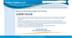 Desktop Screenshot of excalibur-hygiene.co.uk