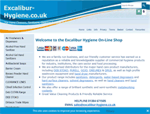 Tablet Screenshot of excalibur-hygiene.co.uk